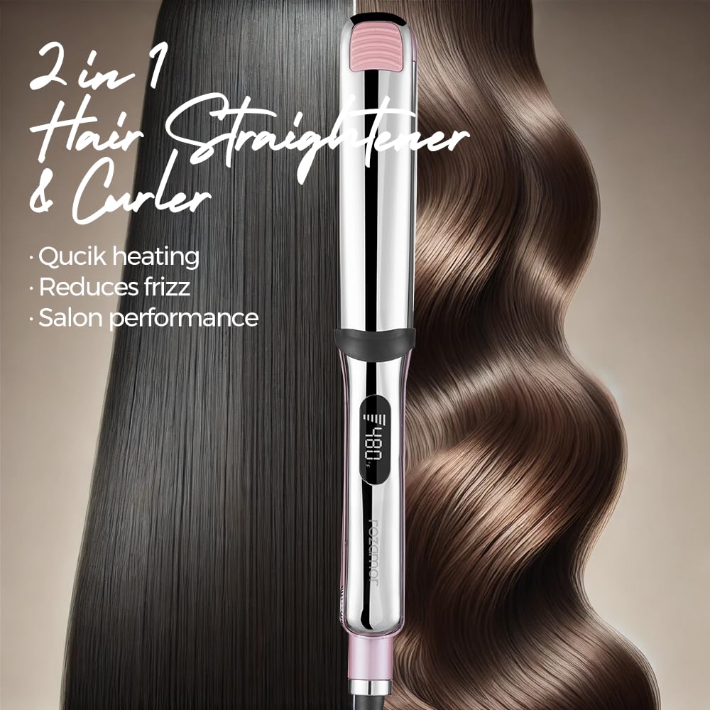 Rozamor styling in use curling hair showing natural waves created efficiently