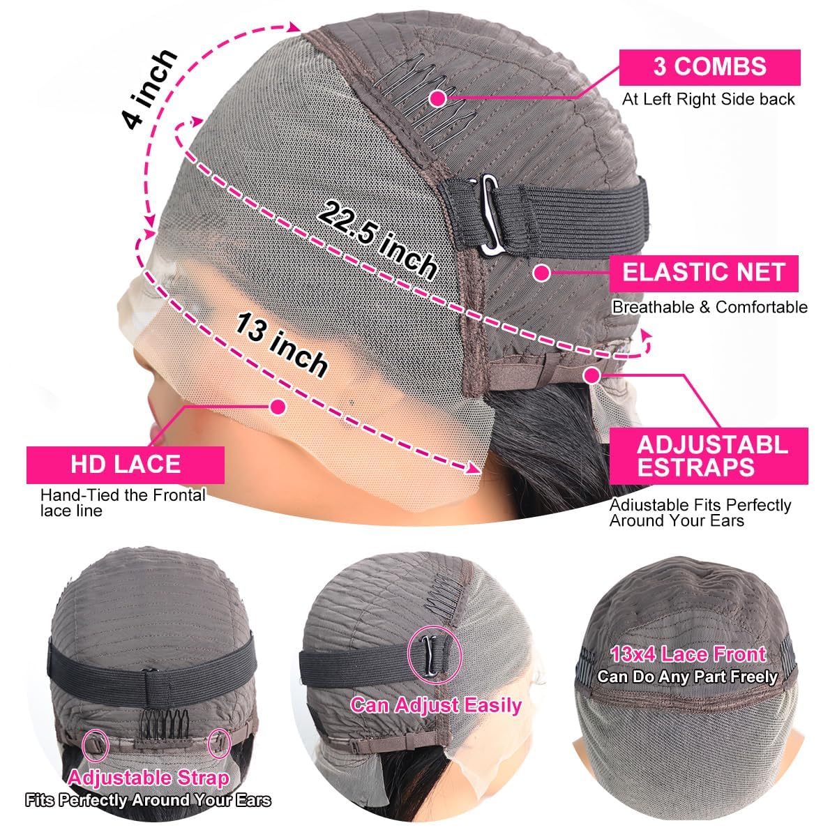 Rozilo wig on mannequin styled for everyday look and easy wear