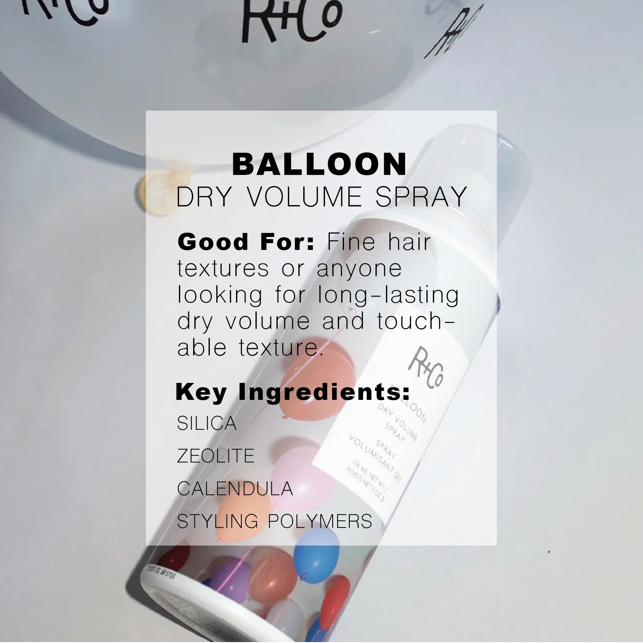 R+Co BALLOON nozzle close-up showing fine mist for even coverage