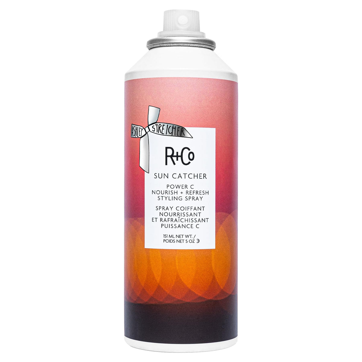 R+Co bottle front packaging showing label and size, highlights protection