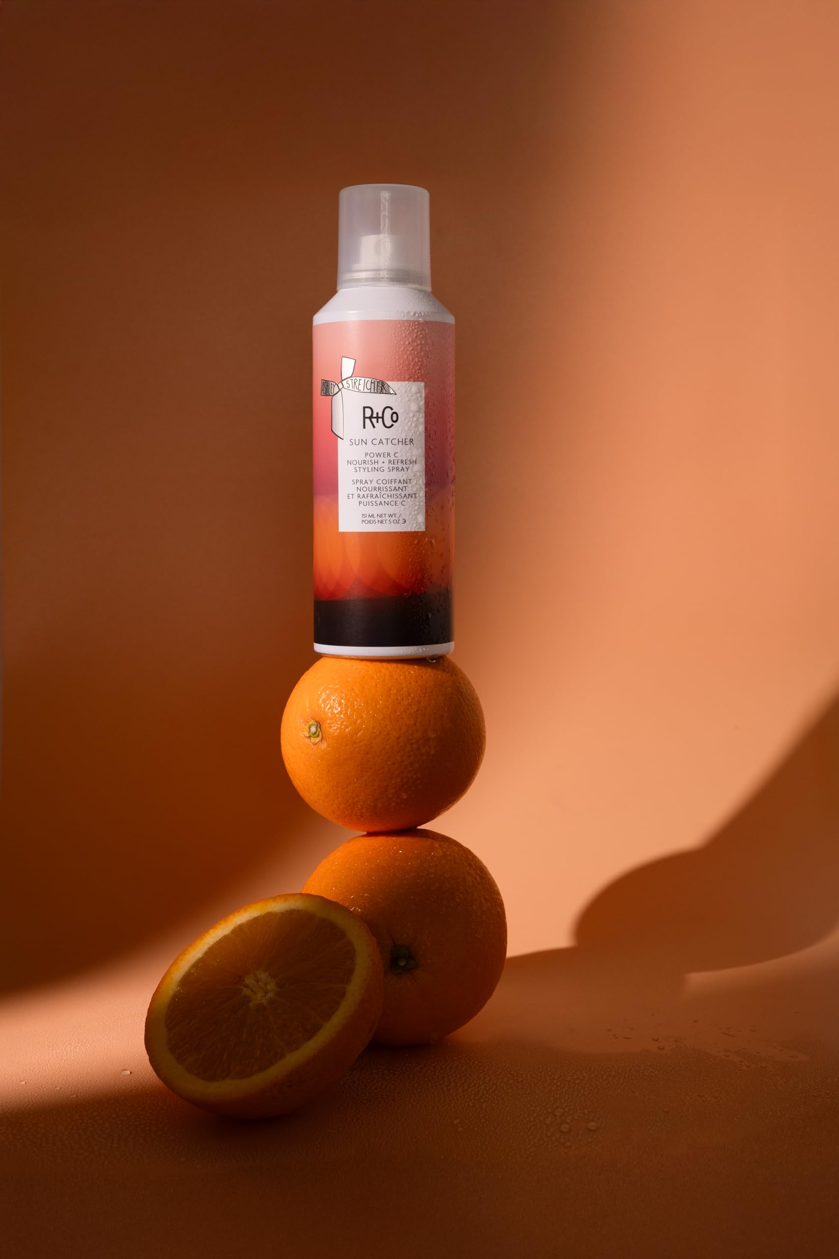 R+Co mist texture close-up demonstrating lightweight, non-greasy hydration