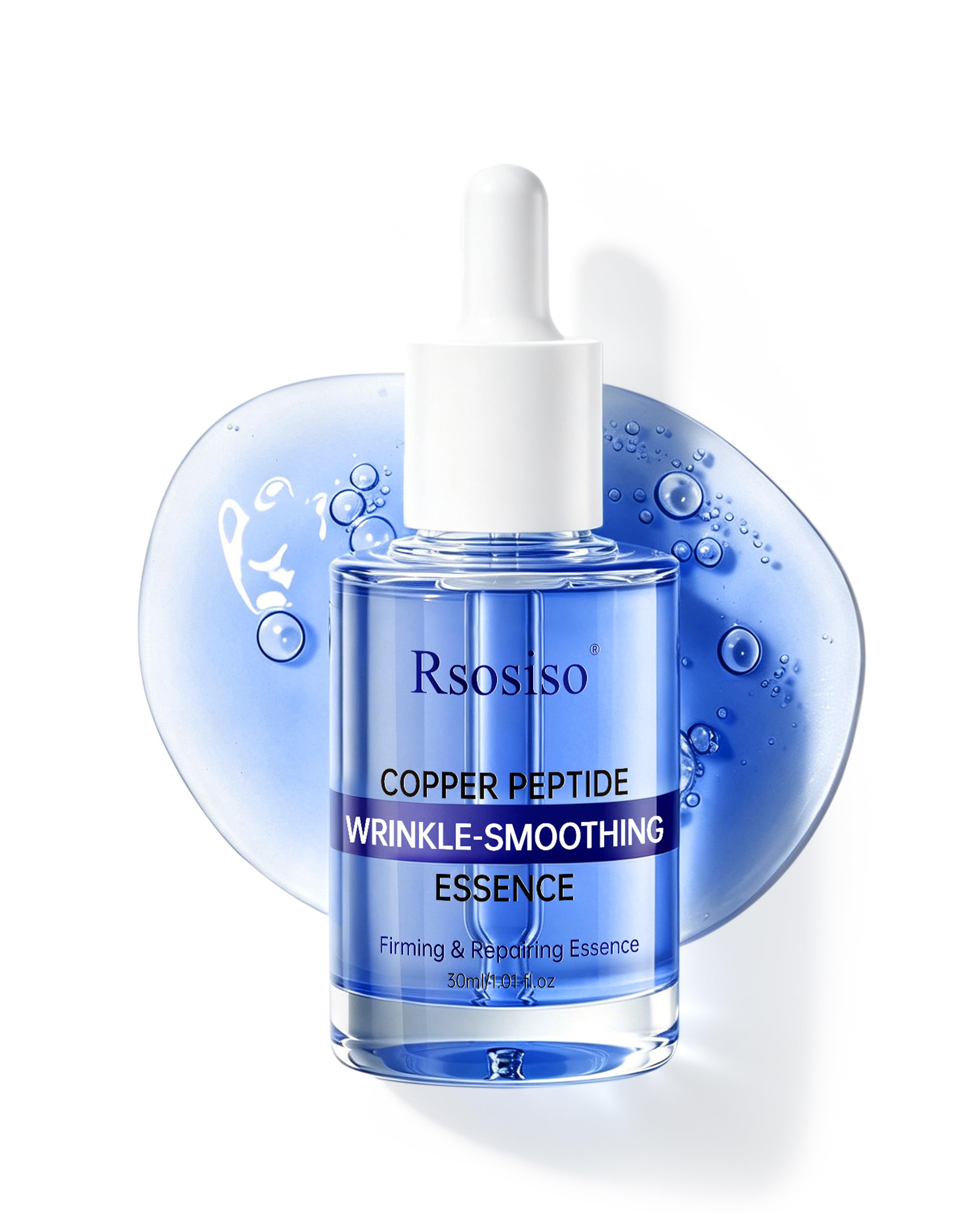 Rsosiso front bottle showing sleek packaging and firming benefit