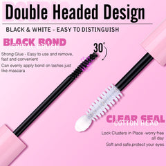 Ruairie black bond spiral brush closeup for even adhesive application benefit