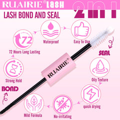 Ruairie clear seal cotton tip detail to protect and finish lashes gently