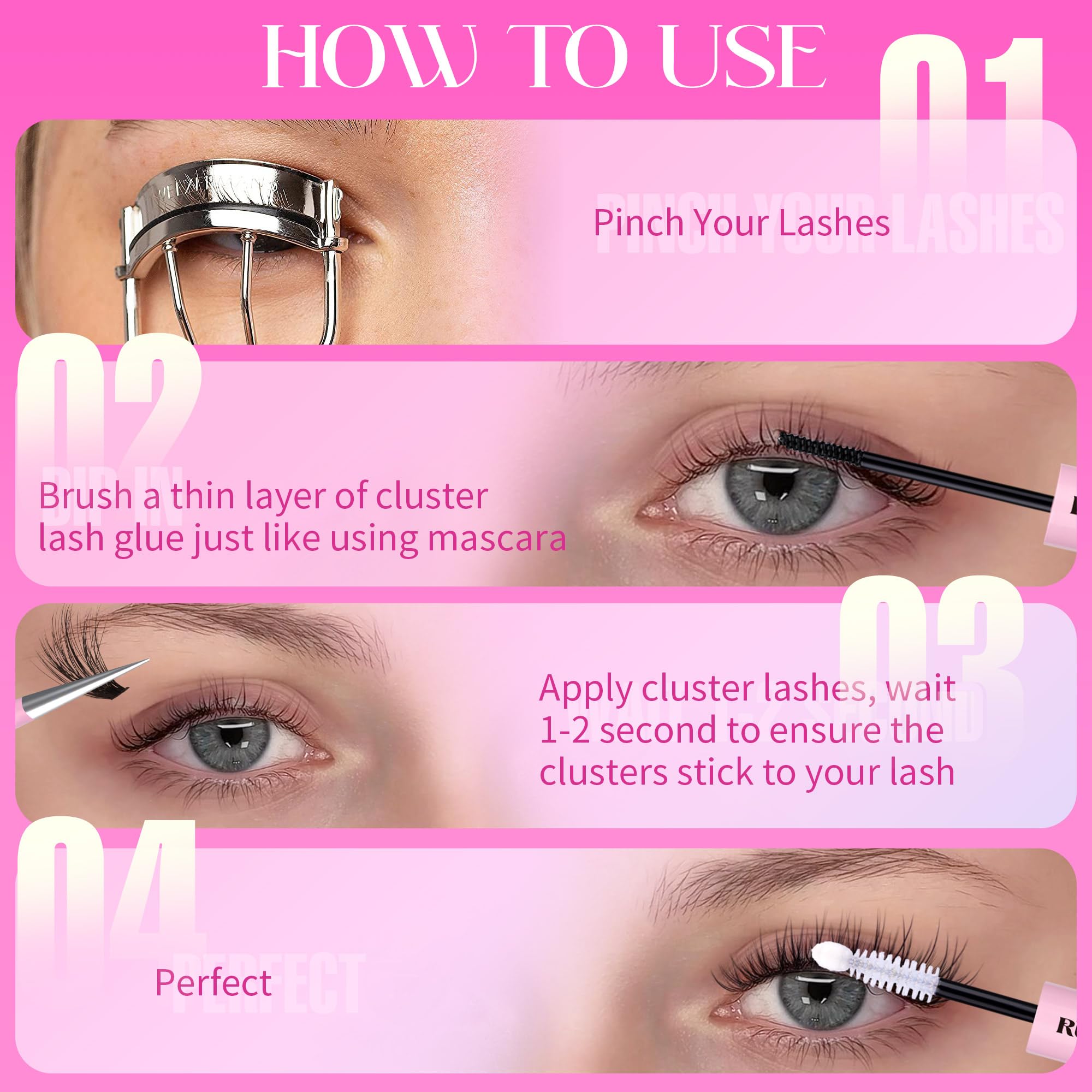 Ruairie lifestyle shot of model wearing lashes showing finished look benefit: salon-style results