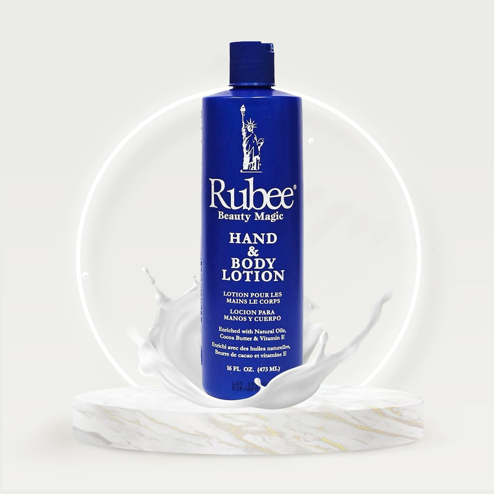 RUBEE close-up texture showing creamy lotion and fast absorption benefit