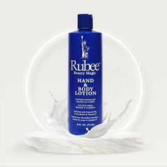 RUBEE close-up texture showing creamy lotion and fast absorption benefit