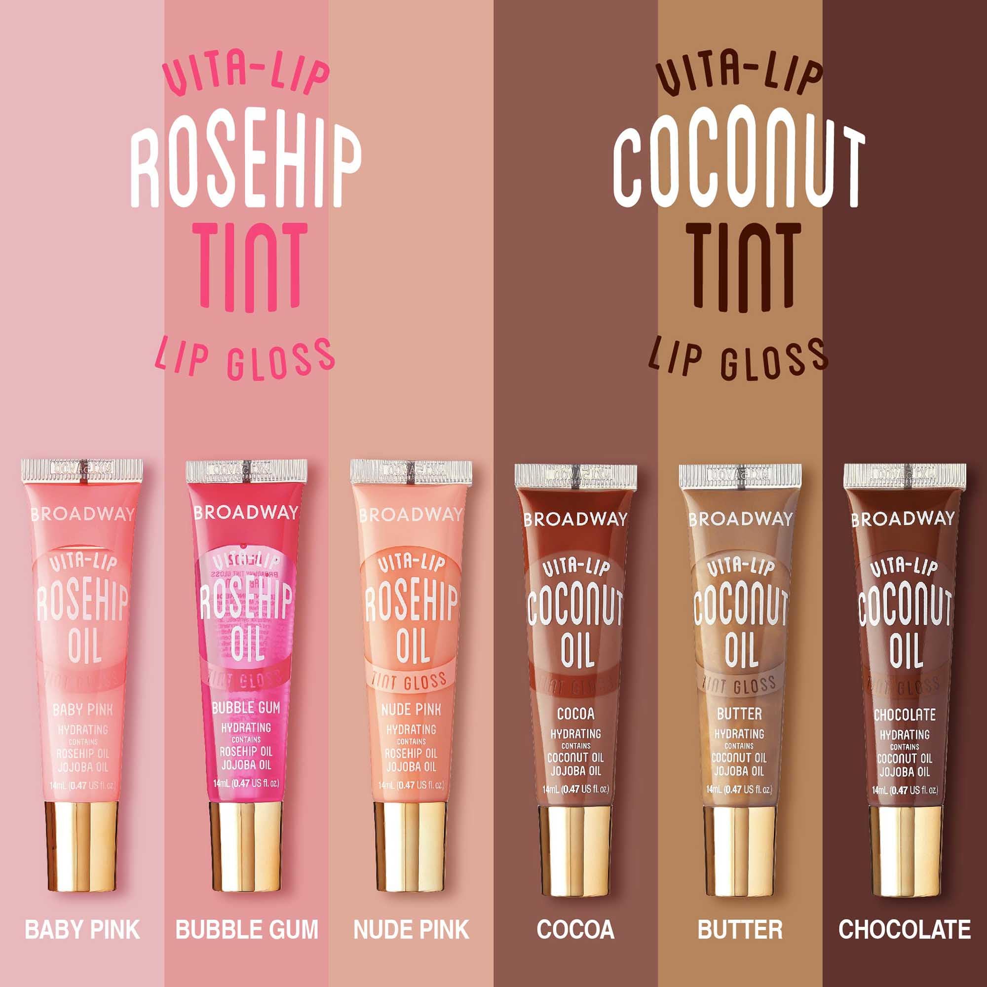 Ruby Kisses clear gloss bottle displayed to show high-shine top coat benefit