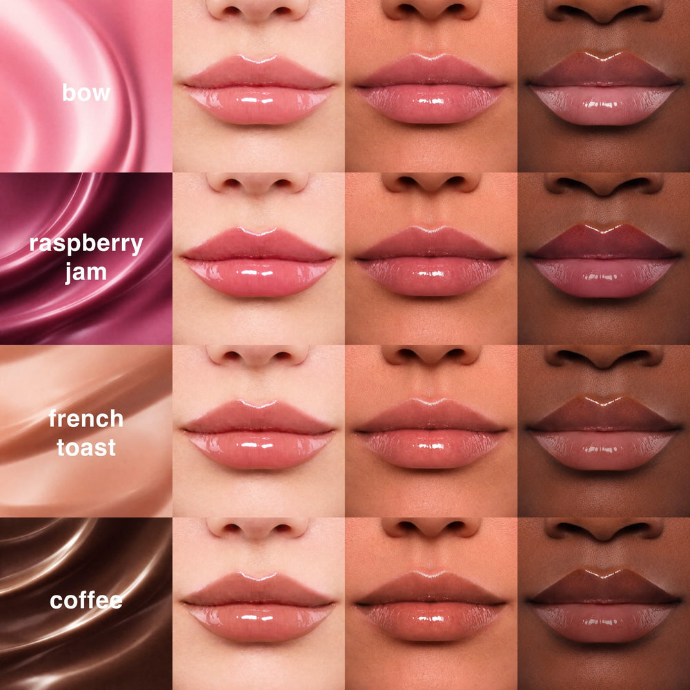 Ruby & Millie tint swatch collection on skin illustrating shade options benefit
