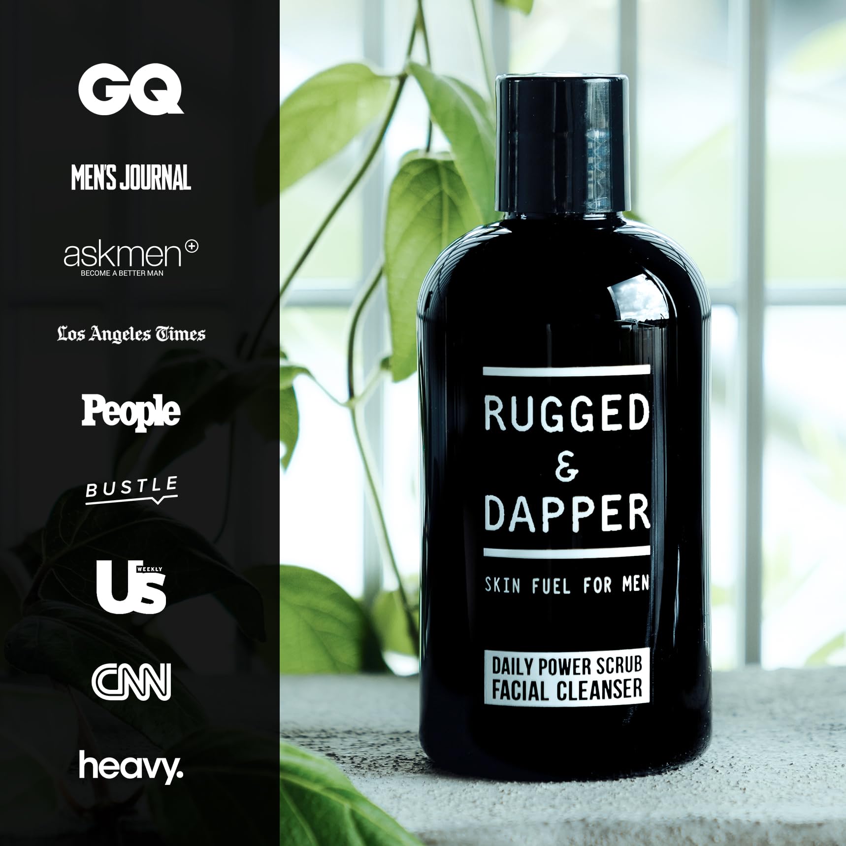 RUGGED & DAPPER scrubbing under beard to prevent ingrown hairs and soothe skin