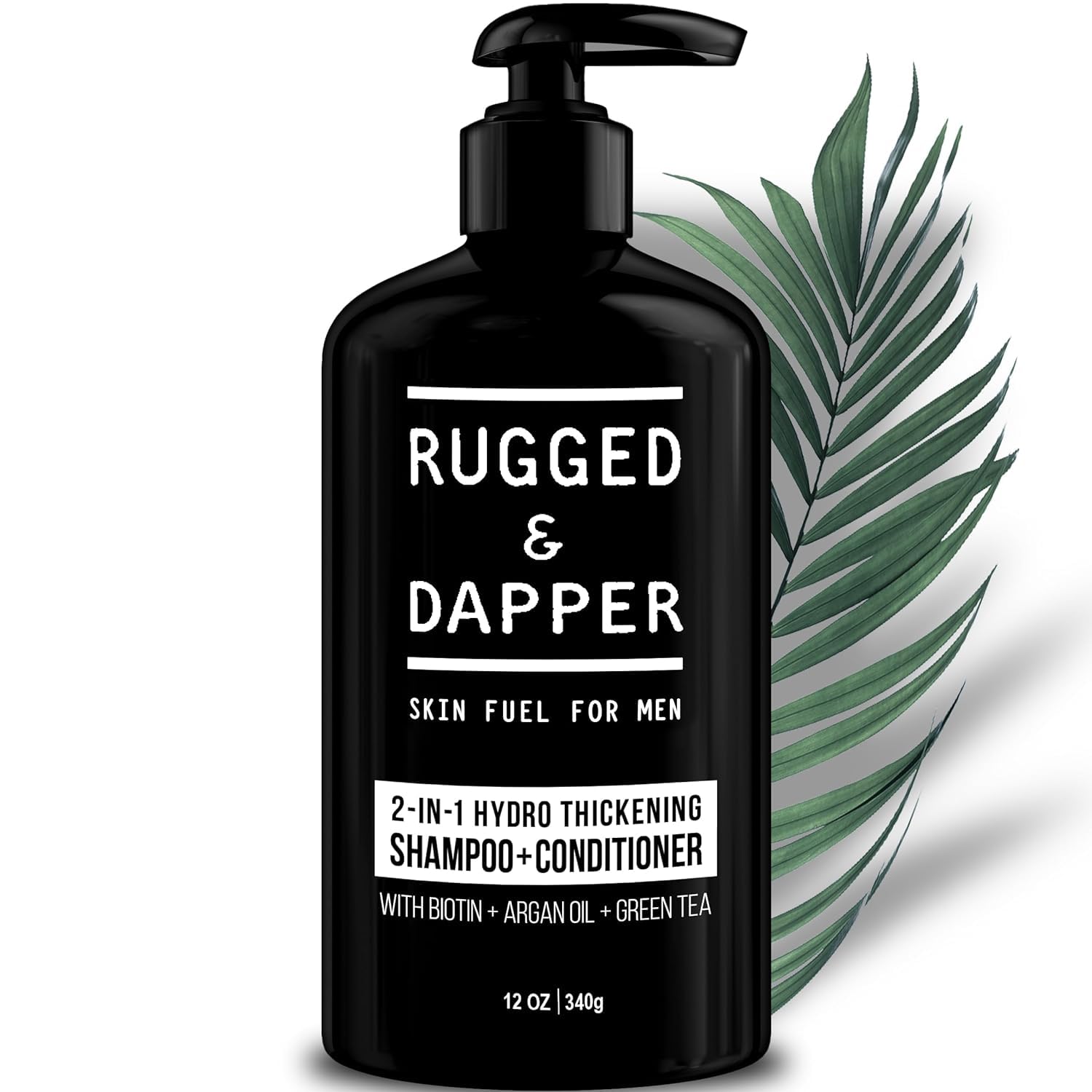 RUGGED & DAPPER front bottle shot showing clean 2-in-1 packaging and benefit