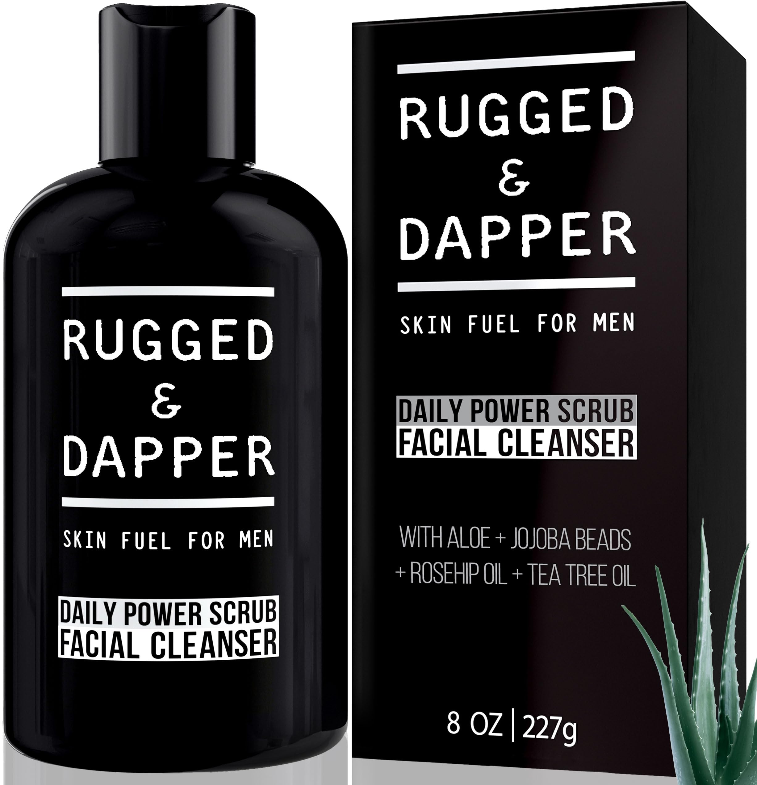RUGGED & DAPPER front packaging showing product benefits and fresh scent