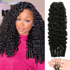 RUI MEI SI front packaging showing 20 inch Burmese curly hair and ready-to-install benefit