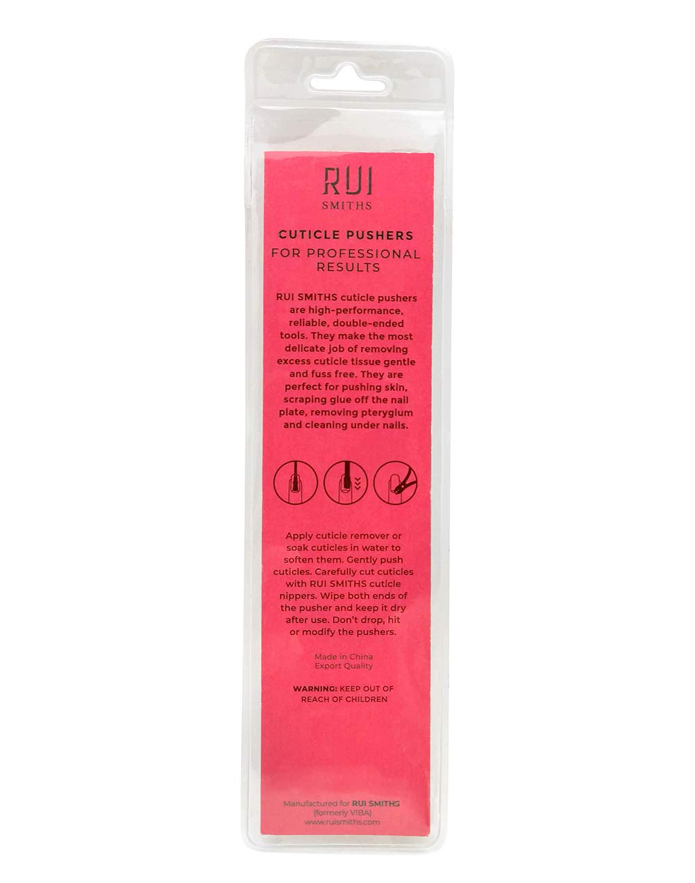 Rui Smiths packaging with warranty card highlighting inspected, hand-sharpened quality