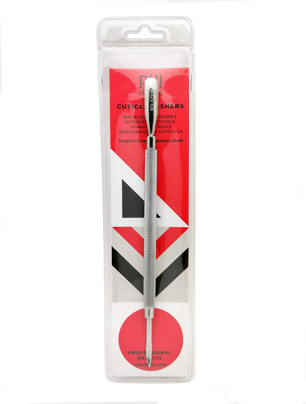 Rui Smiths stainless finish reflecting light showing durable, easy-to-clean surface