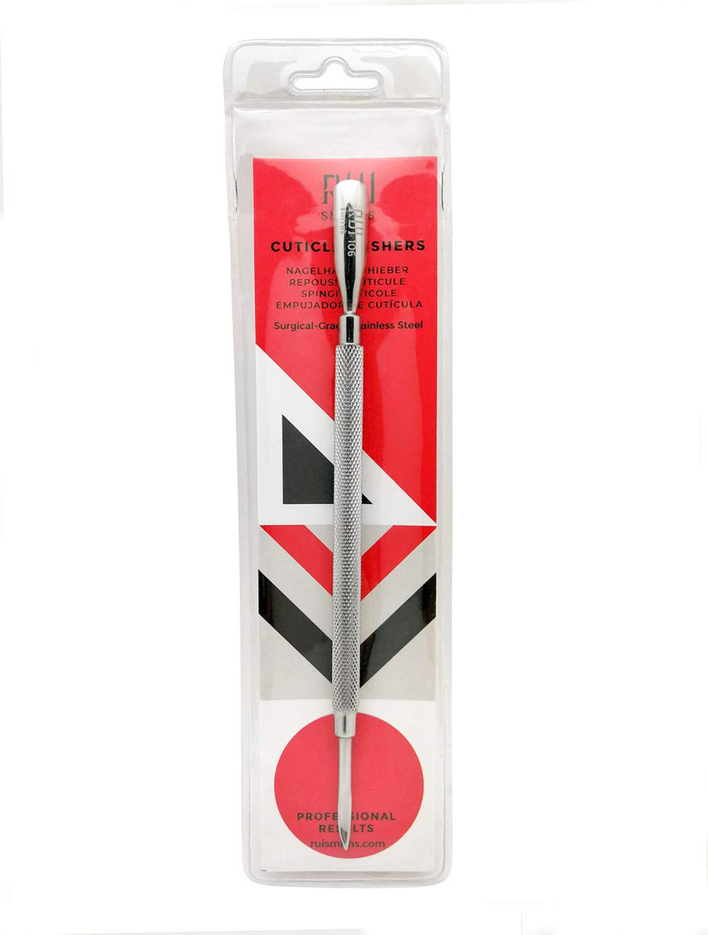 Rui Smiths stainless finish reflecting light showing durable, easy-to-clean surface