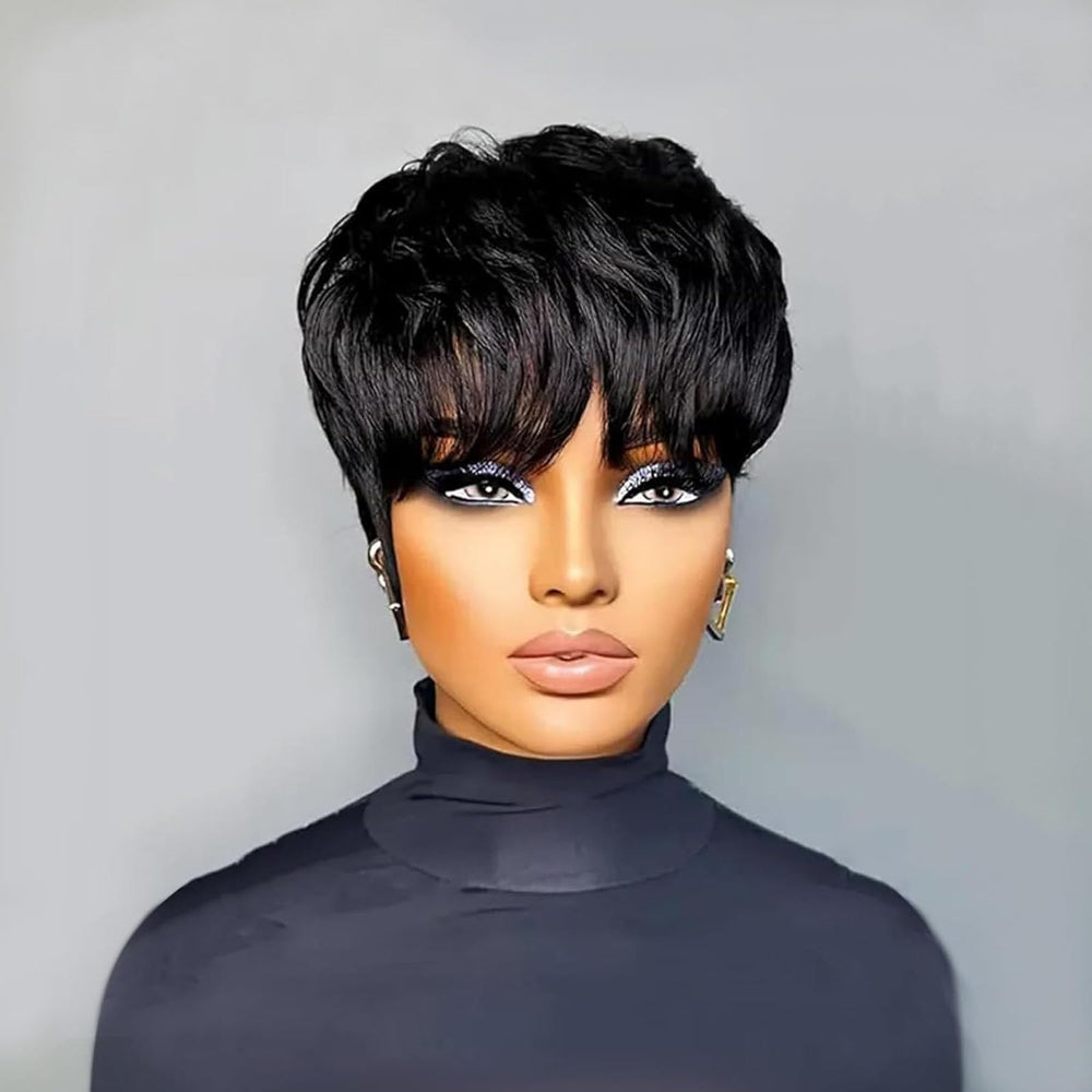 RUISENNA side profile with bangs highlights face-framing layers for flattering shape