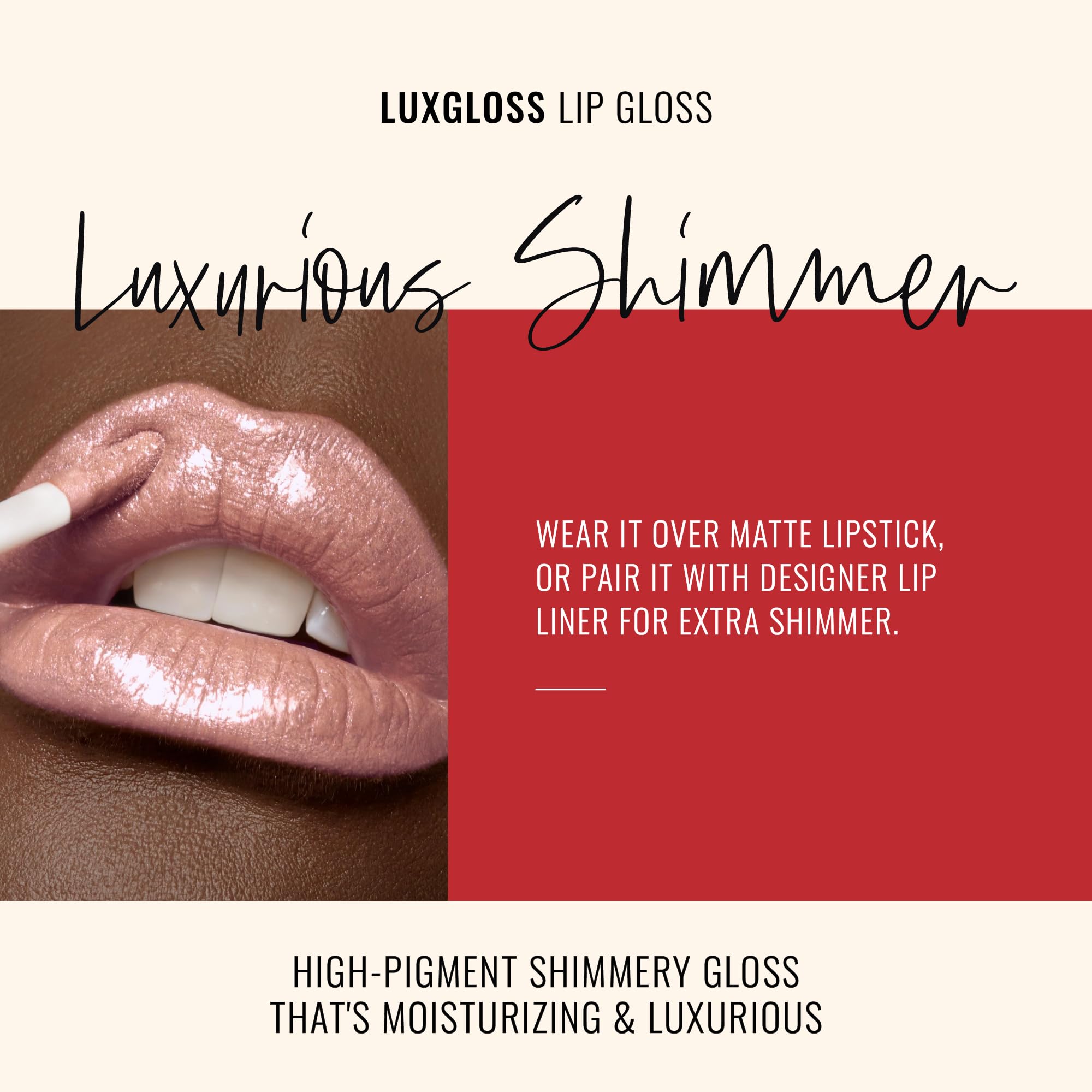 Runway Rogue texture swipe of Catwalk gloss showing creamy shine and buildable color