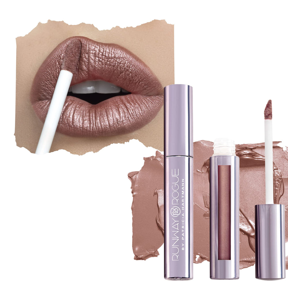 Runway Rogue front packaging showing frosted nude-pink and product benefit of long wear
