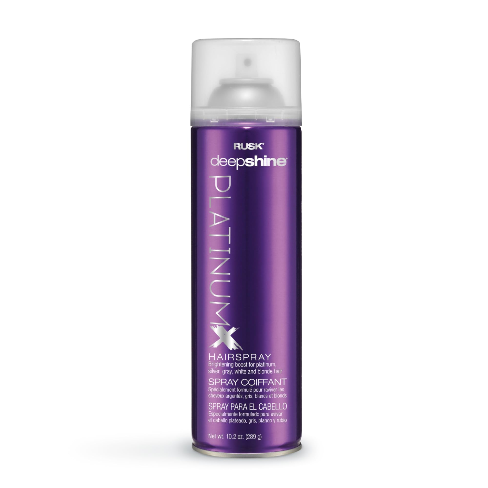RUSK Deepshine PlatinumX front packaging showing product and size for quick identification