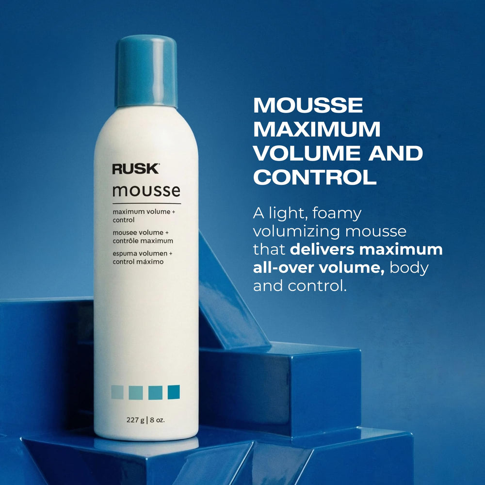 RUSK foam texture closeup illustrating lightweight concentrated mousse