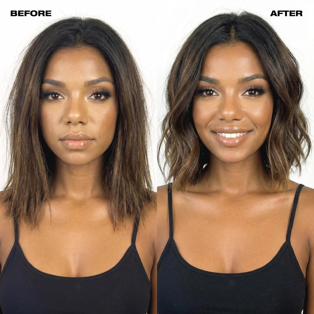 RUSK mousse applied during blow-dry delivering increased volume and shape