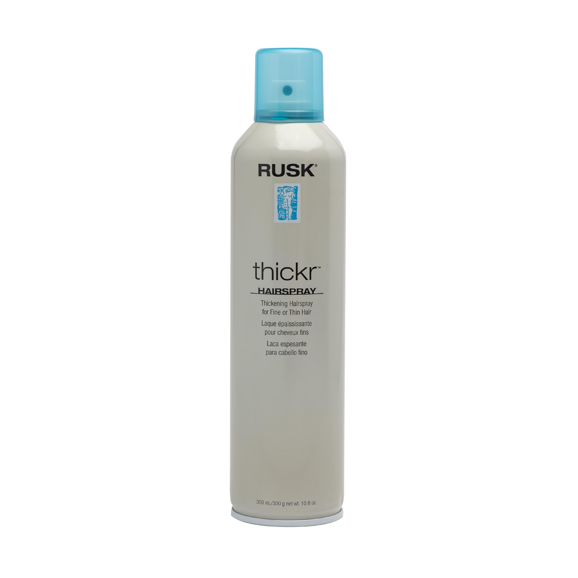 RUSK front packaging showing bottle and clear product benefits for easy identification