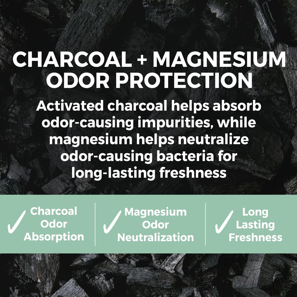 Rustic MAKA activated charcoal ingredient detail for effective odor control