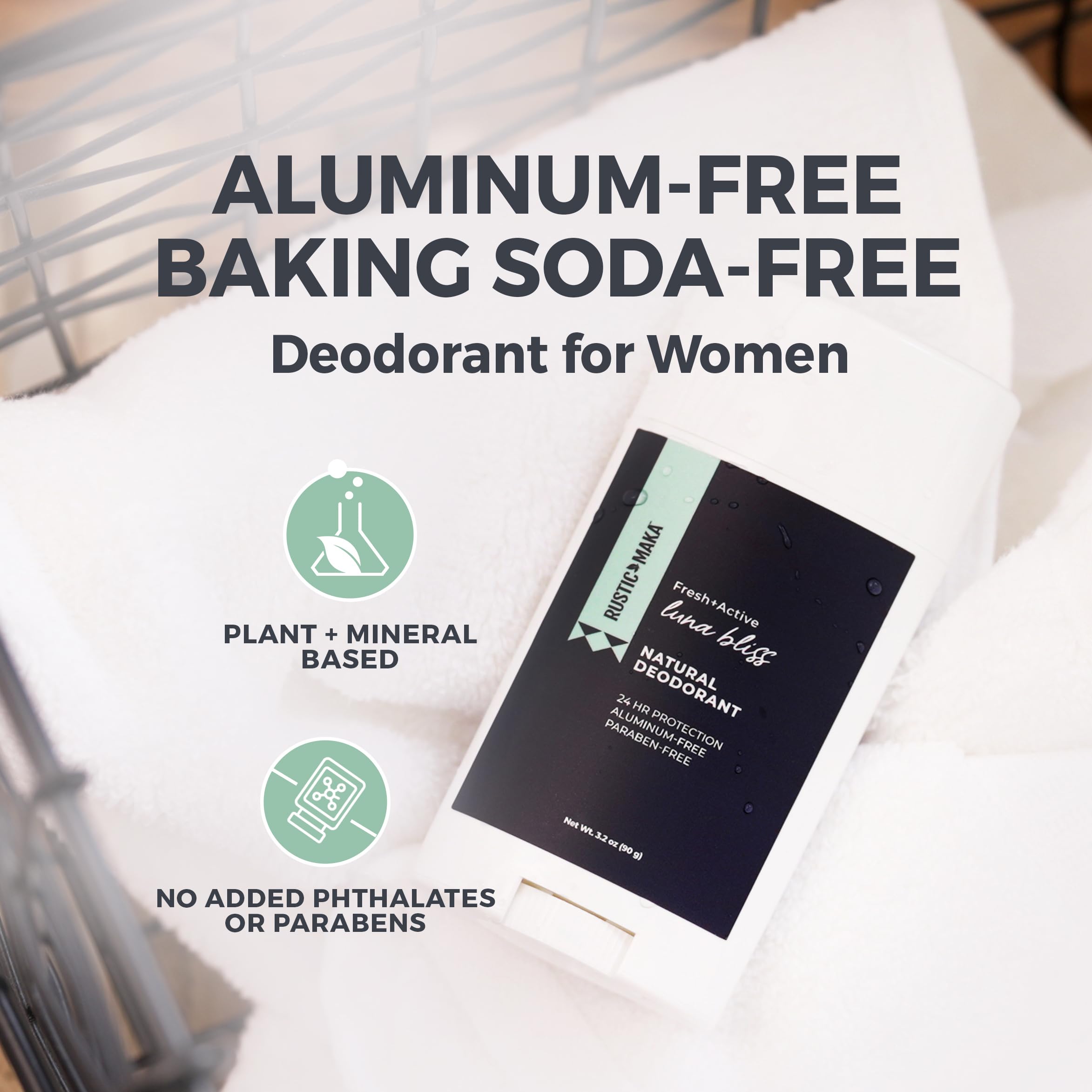 Rustic MAKA deodorant texture swiped to show creamy, solid-to-cream feel