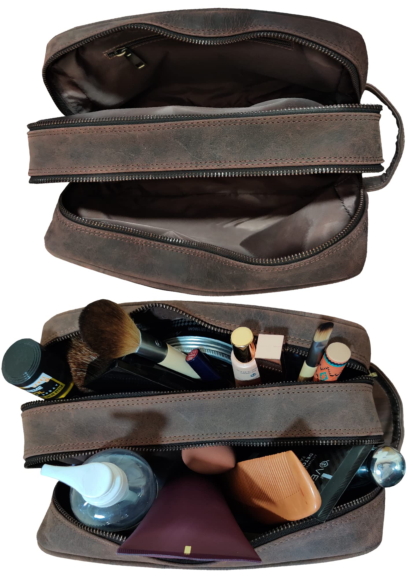 RUSTIC TOWN interior pocket detail organizing razors and bottles for easy access benefit