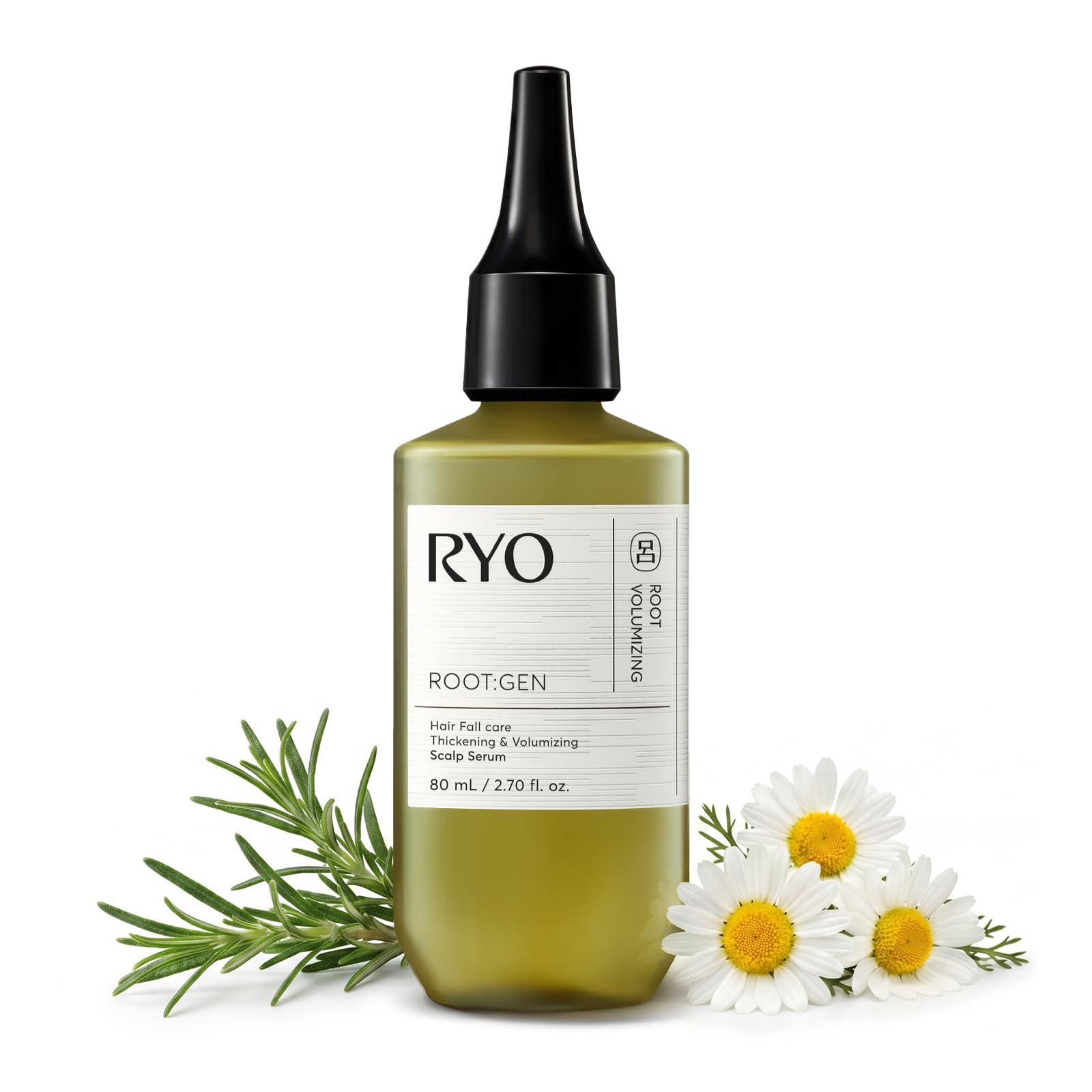 RYO ROOT:GEN front packaging showing 2.7 fl oz size and brand benefit
