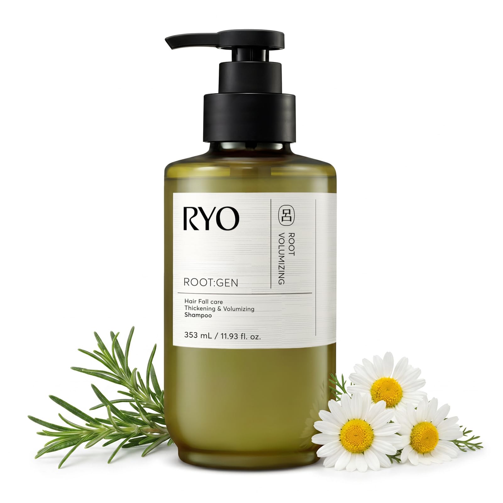 RYO shampoo front packaging showing product and benefits