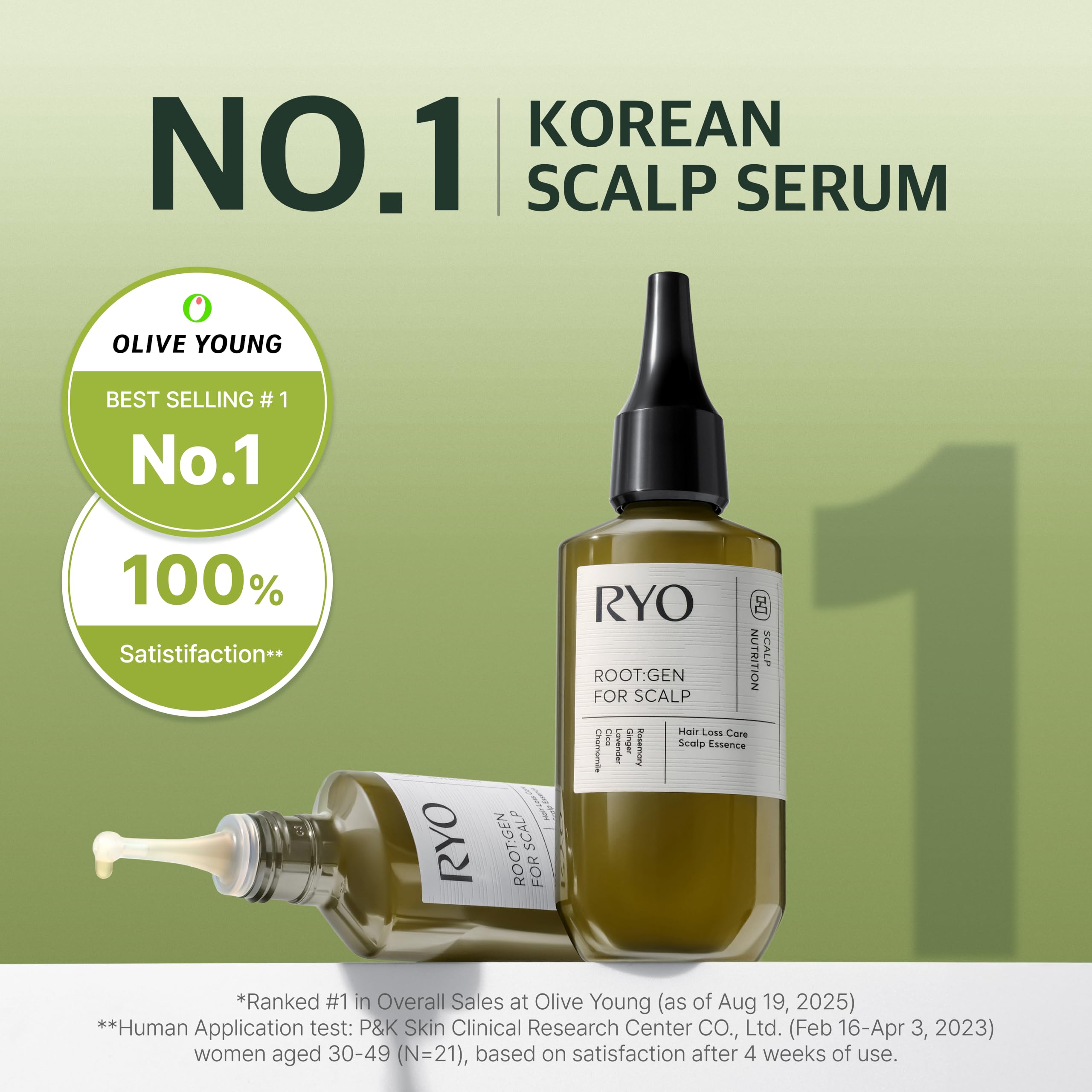 RYO ROOT:GEN lightweight serum texture closeup for quick absorption