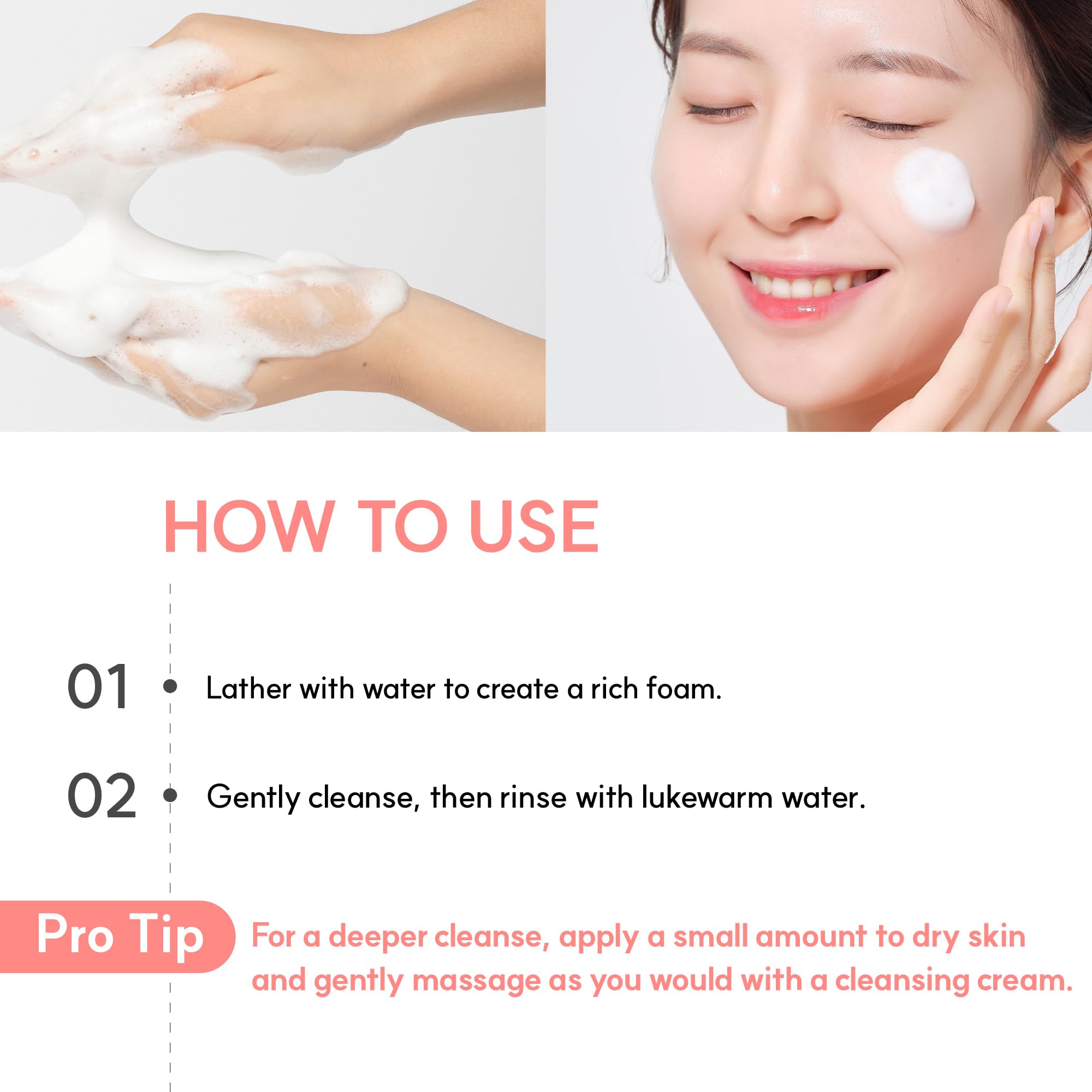 S.NATURE cleanser staged with other skincare for daily routine suggestion