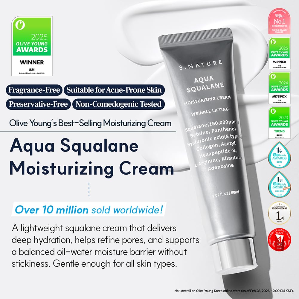 S.NATURE open jar with cream texture delivering lightweight hydration