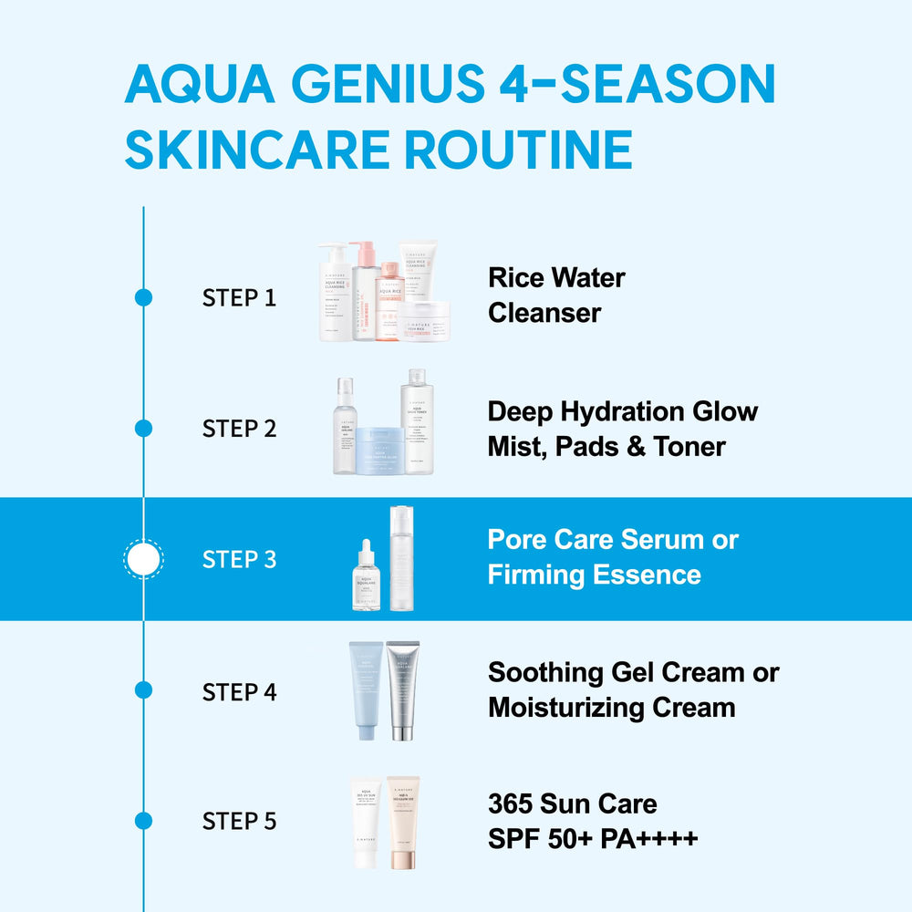 S.NATURE serum on bathroom vanity in lifestyle scene promoting daily routine use