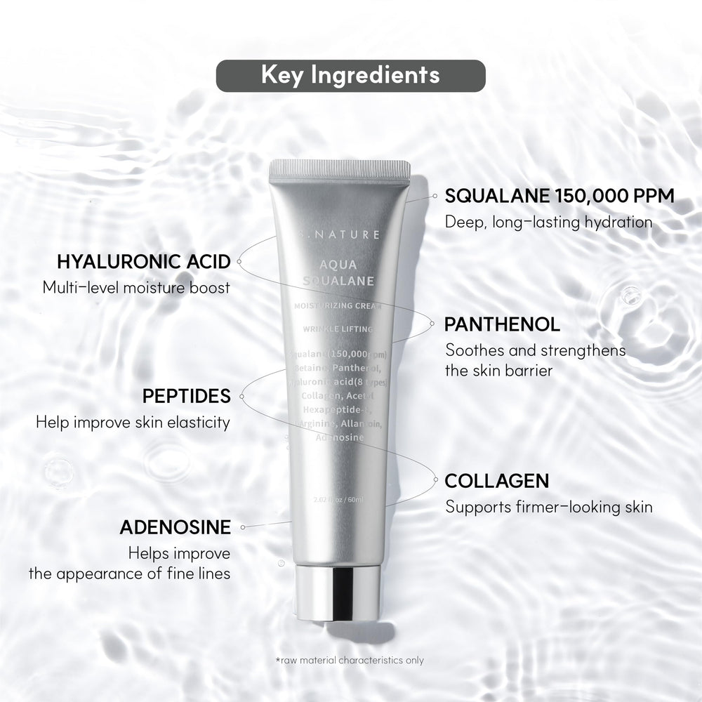 S.NATURE before and after skin texture view illustrating minimized pores
