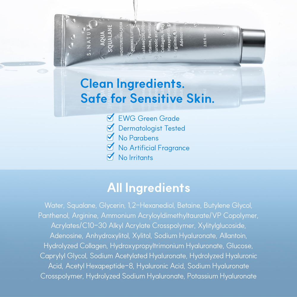S.NATURE nighttime layering photo showing compatibility with serums