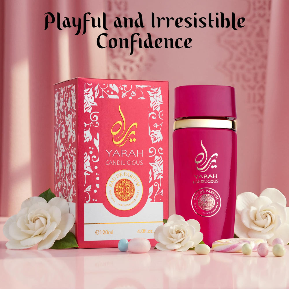SAADAH perfume being sprayed showing easy application and mist