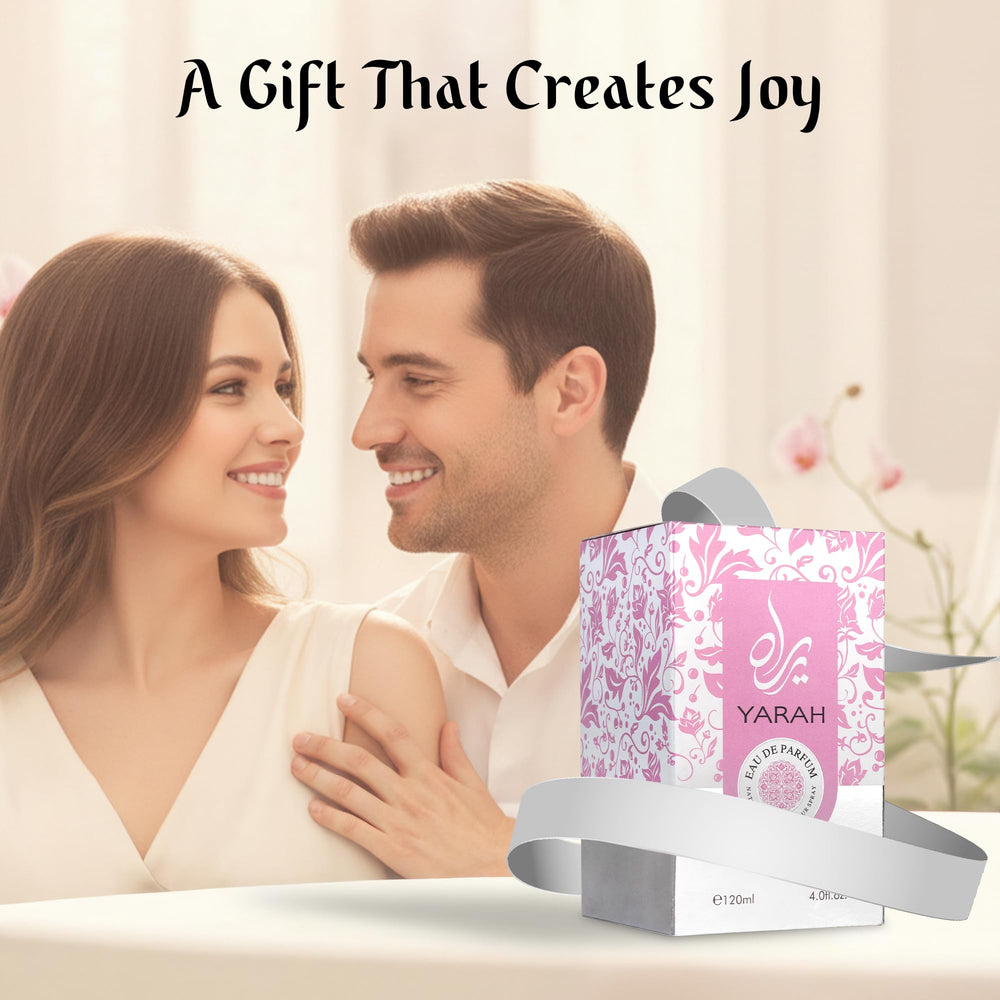 SAADAH Yarah held in hand to show 120ml size and travel practicality