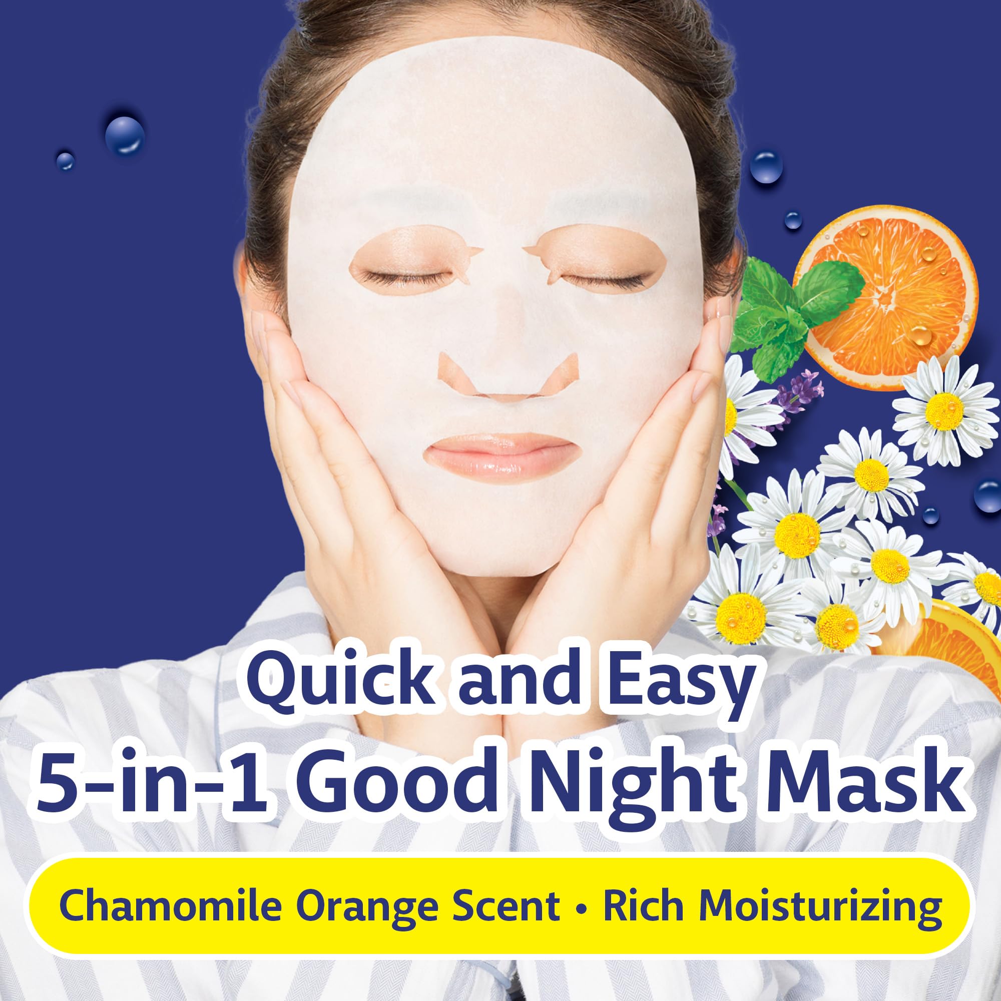 Saborino opened sheet mask detail demonstrating soaked cotton and fit