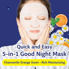 Saborino opened sheet mask detail demonstrating soaked cotton and fit