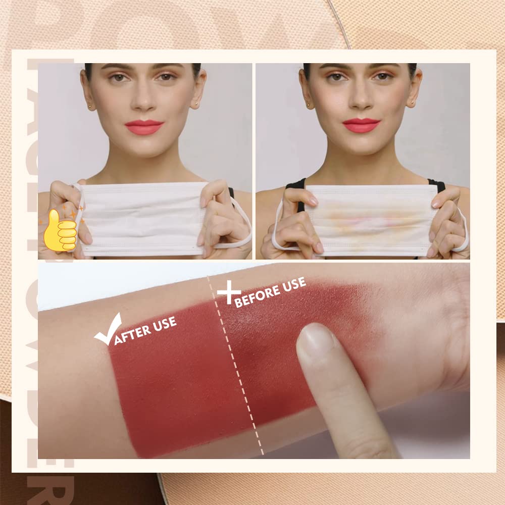 SACE LADY application puff poised to set makeup for even oil control