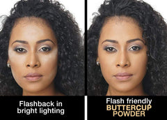 Sacha Cosmetics open jar with loose powder visible, demonstrating fine-milled texture and ease of use