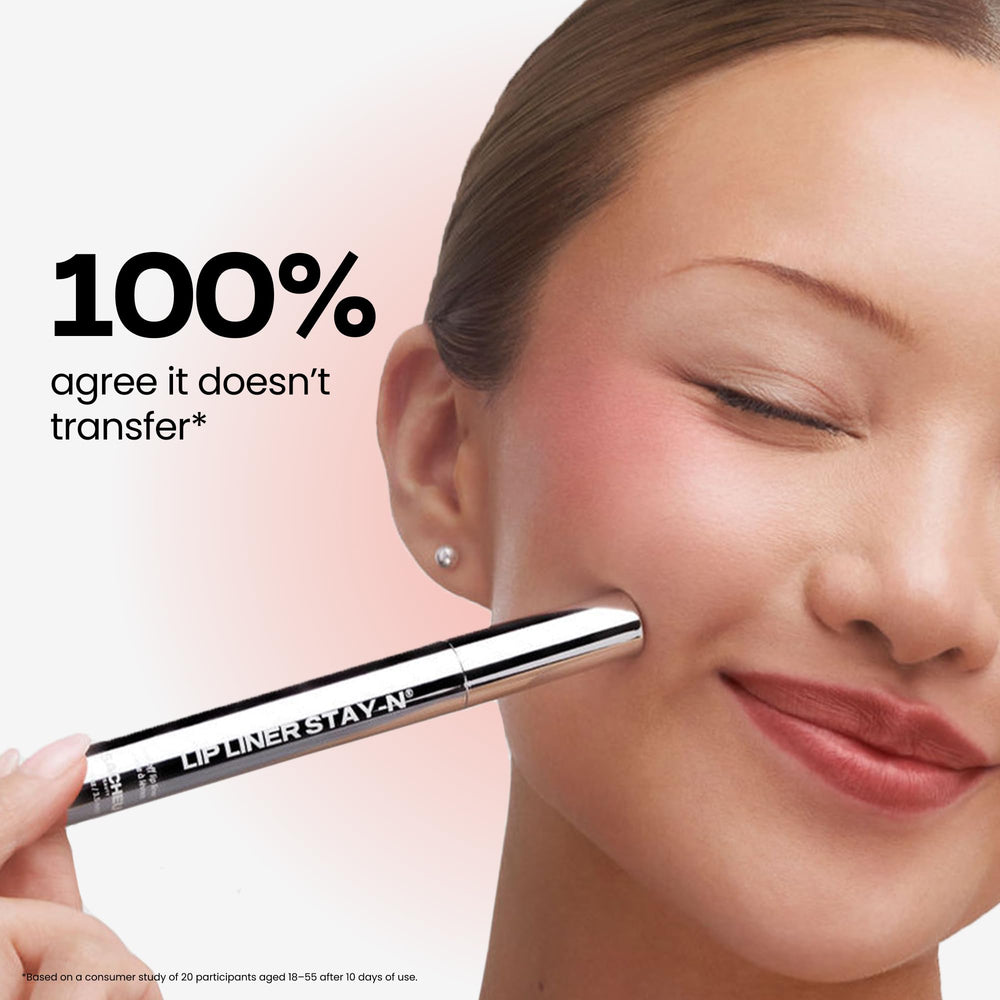Sacheu lip before and after comparison highlighting defined, smudge-resistant color