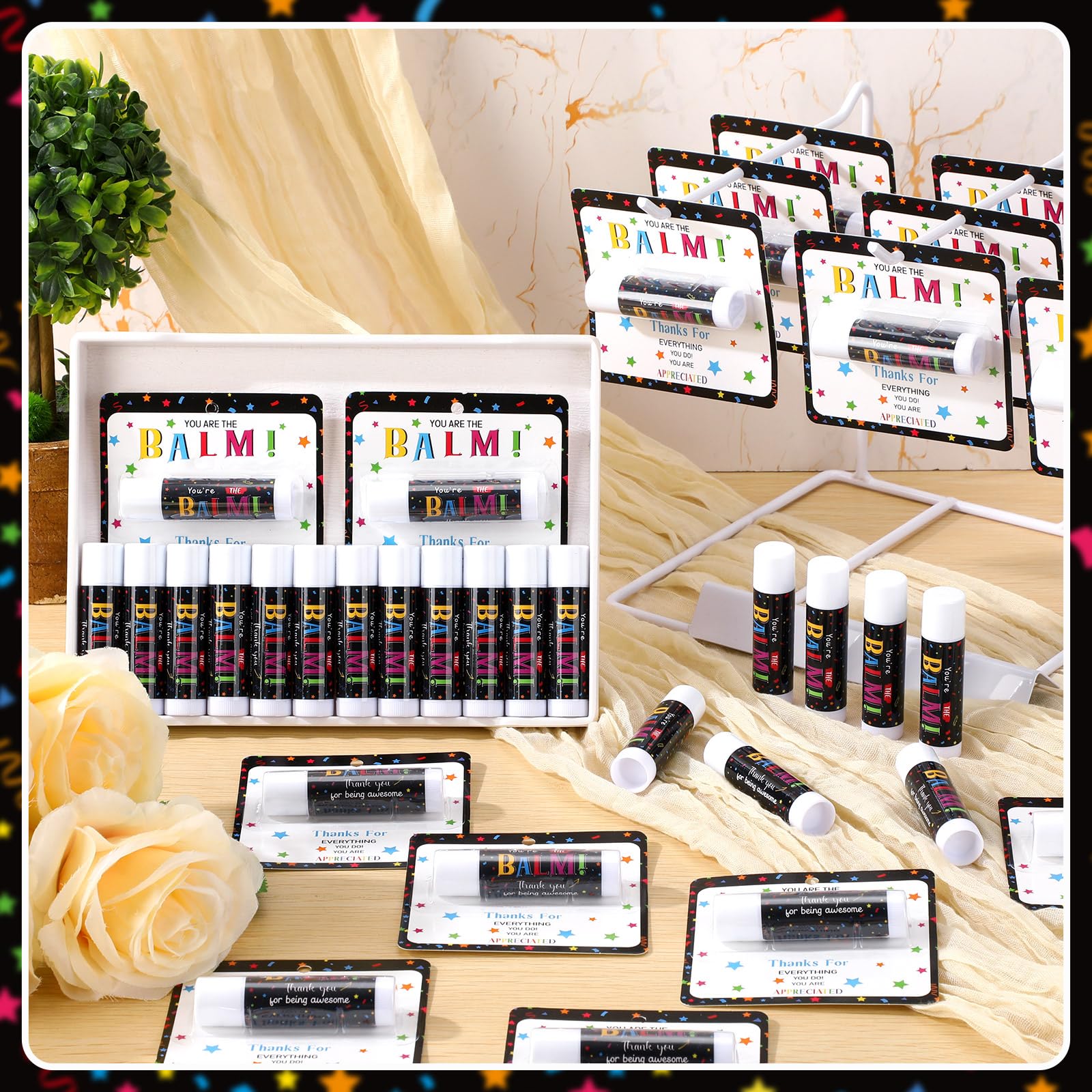 Sacubee lip balm tucked into gift bag demonstrating ready-to-give presentation