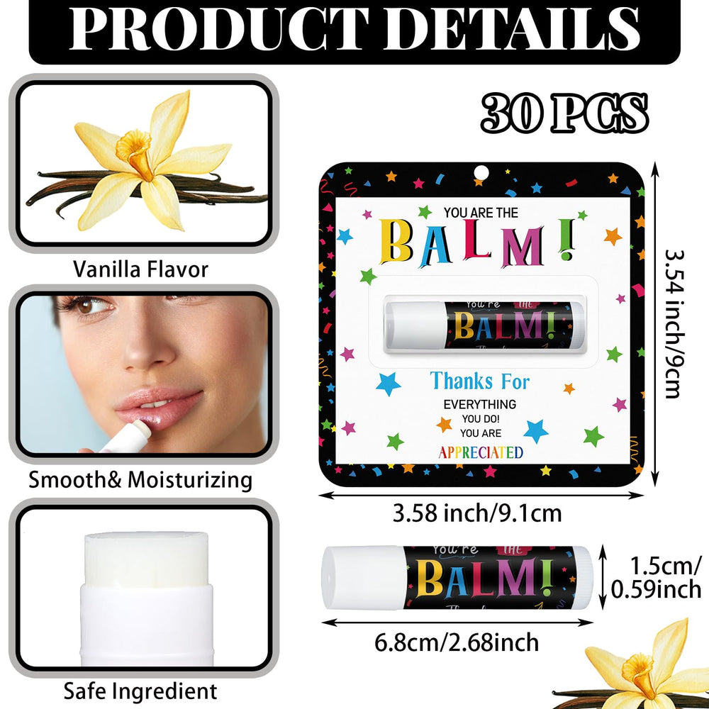 Sacubee lip balm beside ruler showing 2.64 inch compact height
