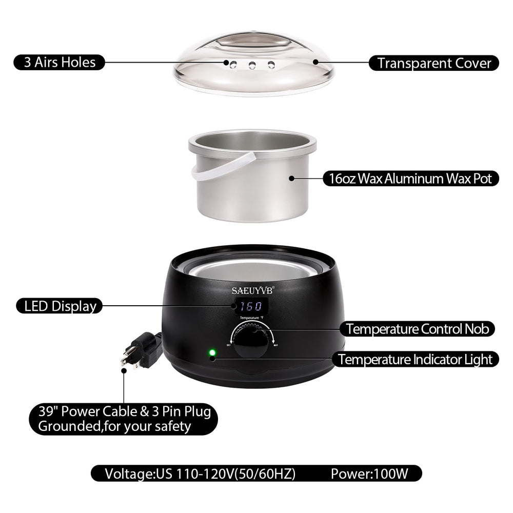 SAEUYVB removable 16oz metal pot with handle for easy pouring and cleaning