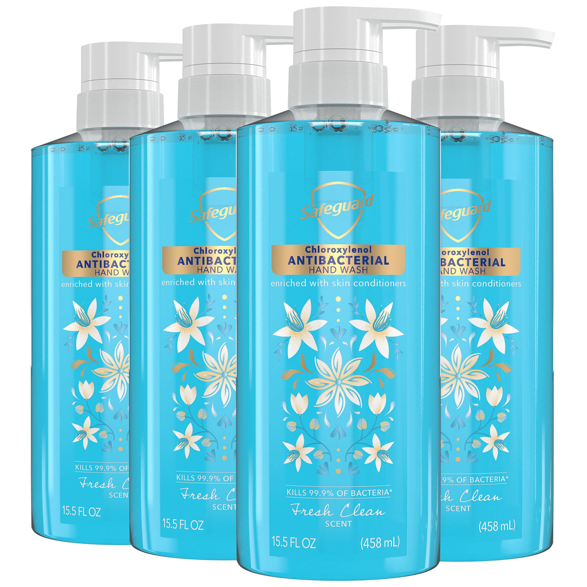 Safeguard front packaging showing bottle and fresh clean scent benefit