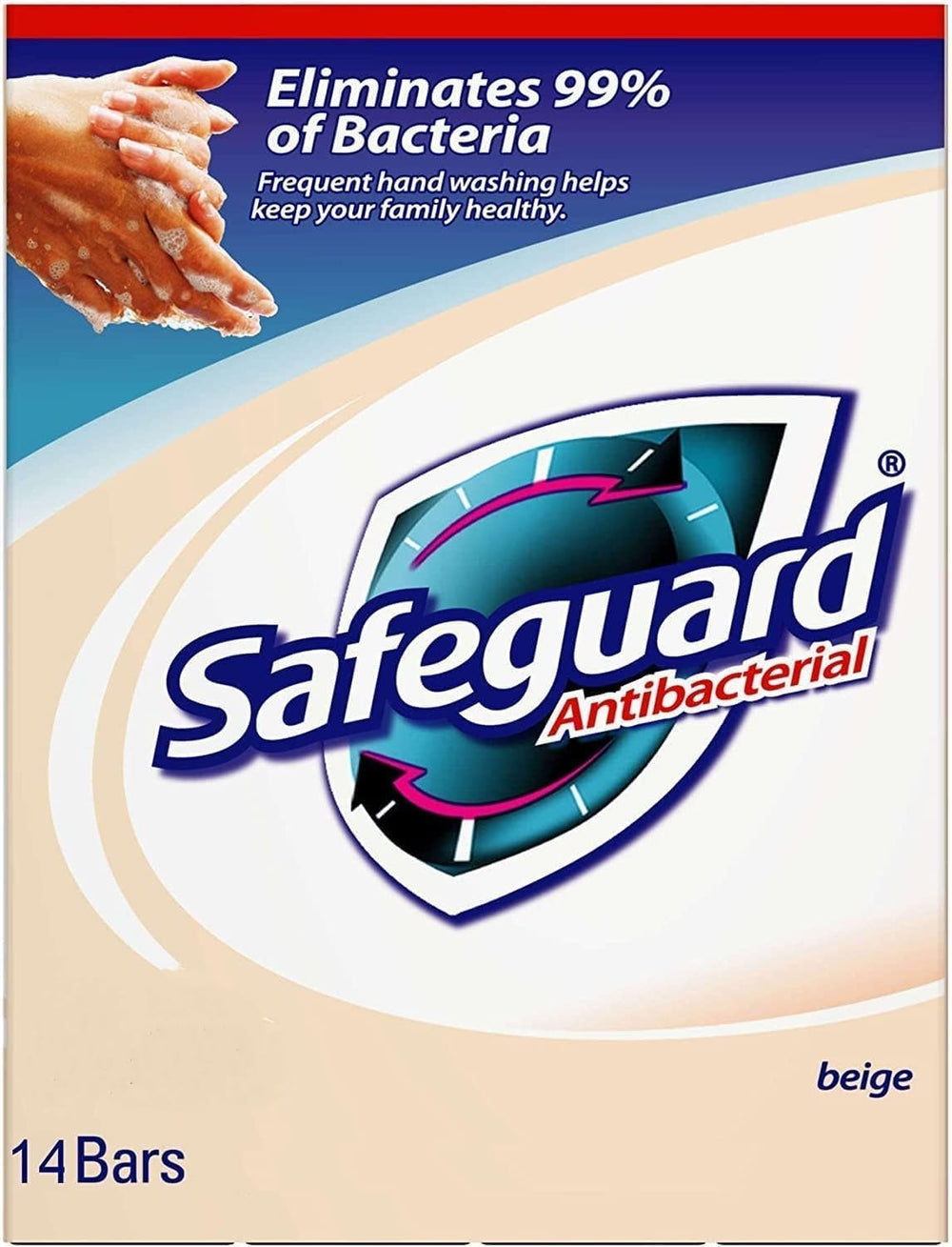 Safeguard front packaging showing 14 bars and value for families